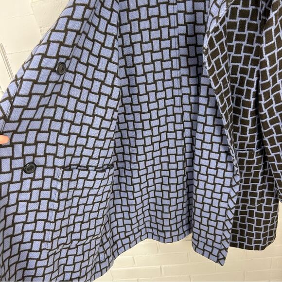 Worth Reversible 100% Wool Plaid Coat Size S - Picture 3 of 9